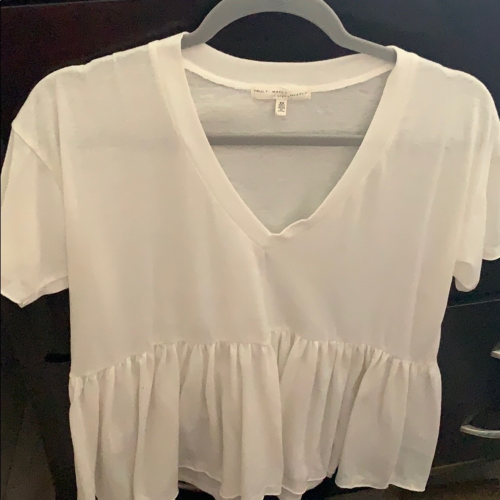 Truly madly deeply peplum top.